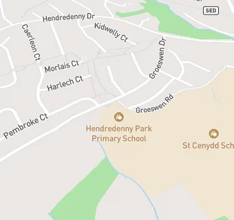 map for Hendredenny Park Primary School