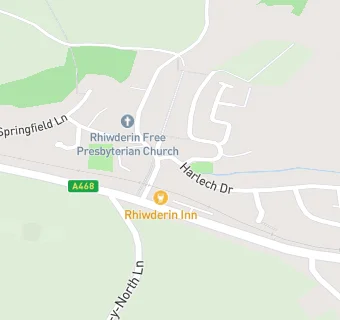 map for Congregational Chapel Rhiwderin