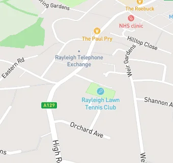 map for Rayleigh Lawn Tennis Club