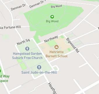 map for The Henrietta Barnett School