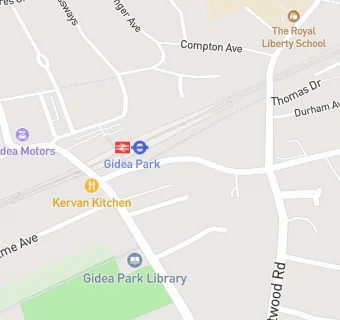 map for Gidea Park Newsagents