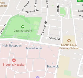 map for St Ann's Road Surgery