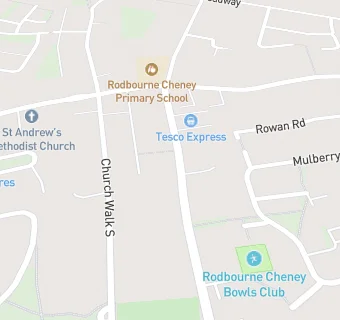 map for Rodbourne Cheney Baptist