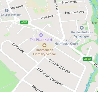 map for Hasmonean Primary School