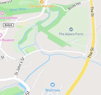 map for Malmesbury Bowling Club