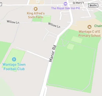 map for Wantage Town Football Club