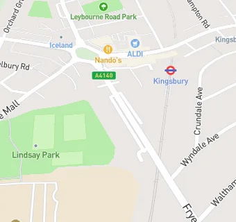 map for The Fryent Way Surgery