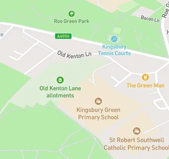 map for Kingsbury Green Primary School