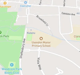 map for Uxendon Manor Primary School