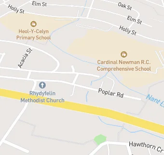 map for Rhydyfelin Non Political Club