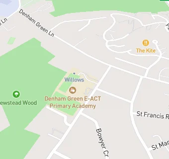 map for Denham Green E-ACT Primary Academy