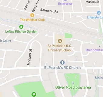 map for St Patrick's R.C. Primary School