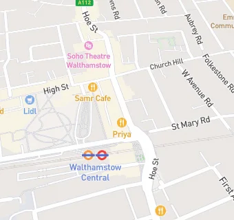 map for Nisa - Hoe Street Supermarket & Post Office