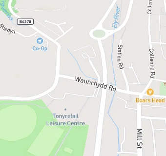 map for Tonyrefail Workingmens Club