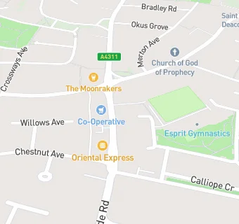 map for Crossroads Surgery