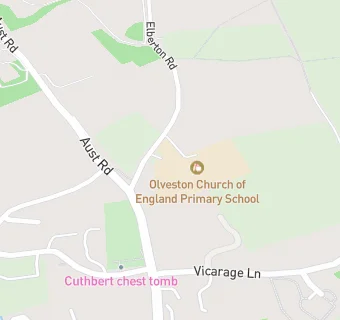 map for Olveston Church of England Primary School