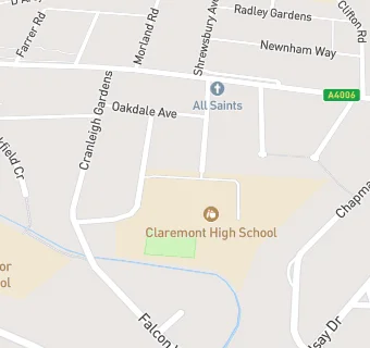 map for Claremont High School