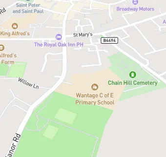 map for Wantage Church of England Voluntary Controlled Junior School