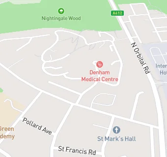 map for Denham Medical Centre