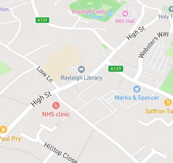 map for Rayleigh Baptist Church