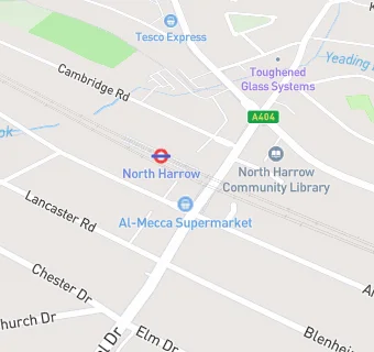 map for North Harrow BBQ Grill