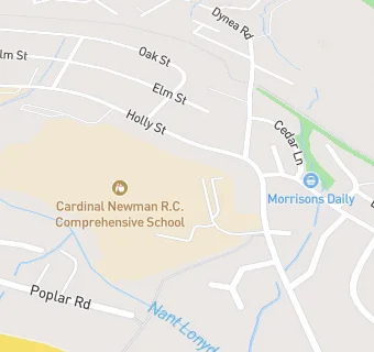 map for Cardinal Newman R.C. Comprehensive School