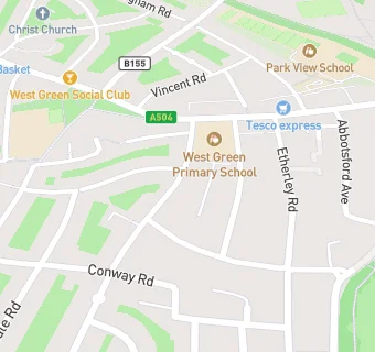 map for West Green Primary School