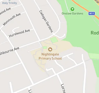 map for Nightingale Primary School