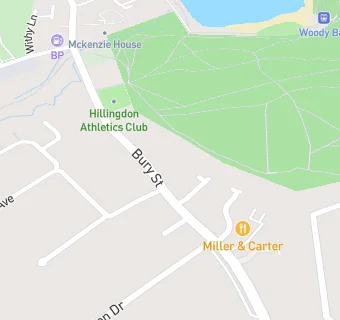 map for Hillingdon Athletic Club