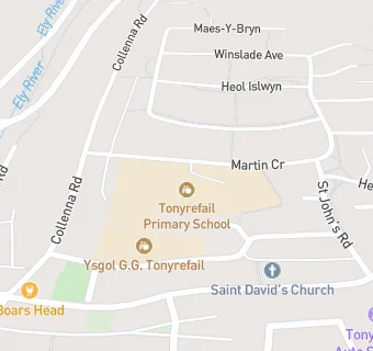 map for Tonyrefail Primary School