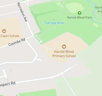 map for Harold Wood Primary School