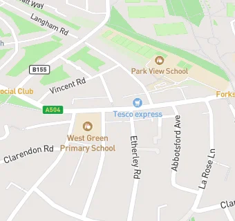 map for West Green Surgery (Haringey)