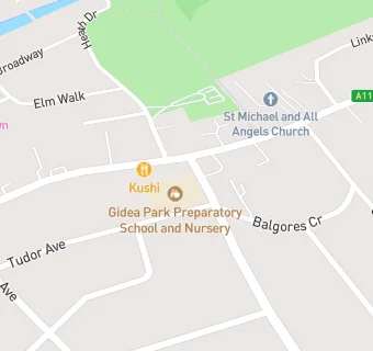 map for Gidea Park Preparatory School and Nursery