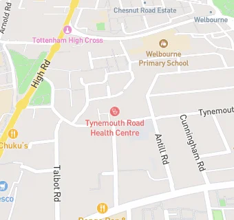 map for Tynemouth Medical Practice