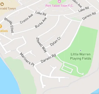 map for Burger Bar at Aberavon Green Stars RFC