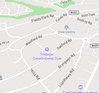 map for Tredegar Constitutional Club