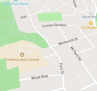 map for Coteford Junior School (Breakfast Club)