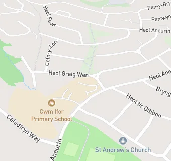 map for Cwm Ifor Primary School