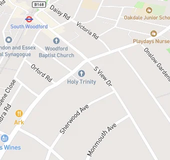 map for Holy Trinity South Woodford