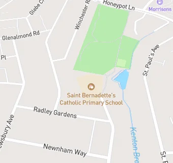 map for St Bernadette's Catholic Primary School