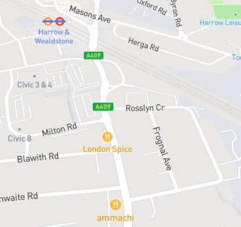 map for Harrow Central Mosque