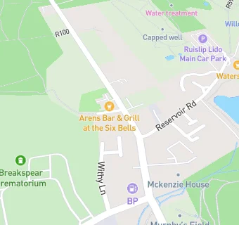 map for Arens Bar & Grill at the Six Bells