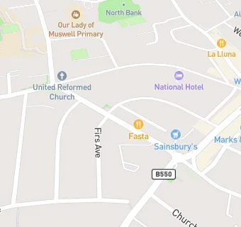 map for Muswell Hill Pharmacy