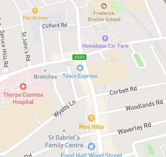 map for Wongs Chinese Takeaway