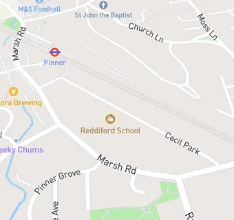 map for Reddiford School