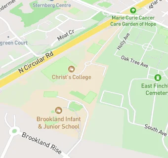 map for Christ's College Finchley