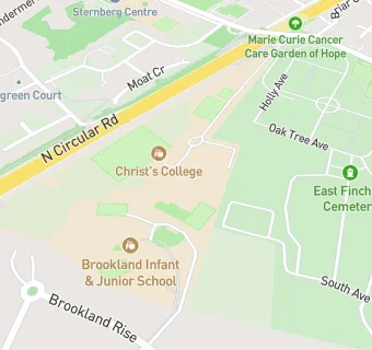 map for Christs College Finchley