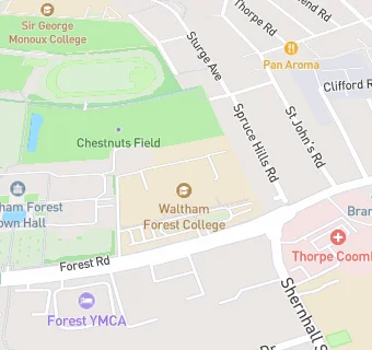 map for Waltham Forest College