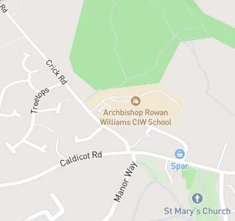 map for Archbishop Rowan Williams CIW School