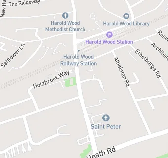 map for Harold Wood Memorial Hall